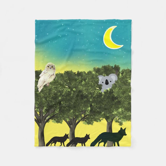 Safari Night Fleecedecke (Vorderseite)
