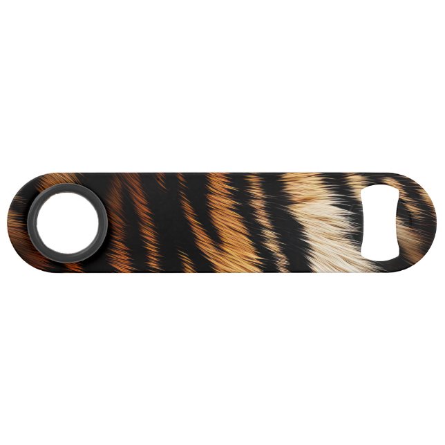 Safari Orange Black Tiger Speed Flaschenöffner (Vorderseite (Horizontal))