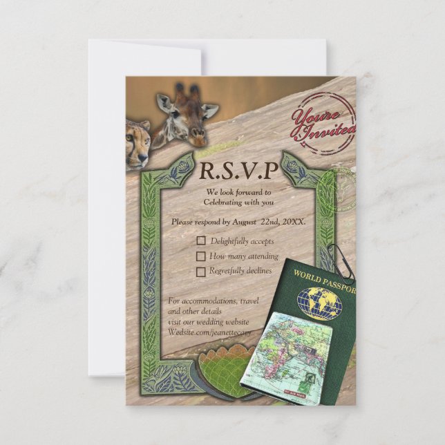 Safari Outdoor RSVP Card (Vorderseite)