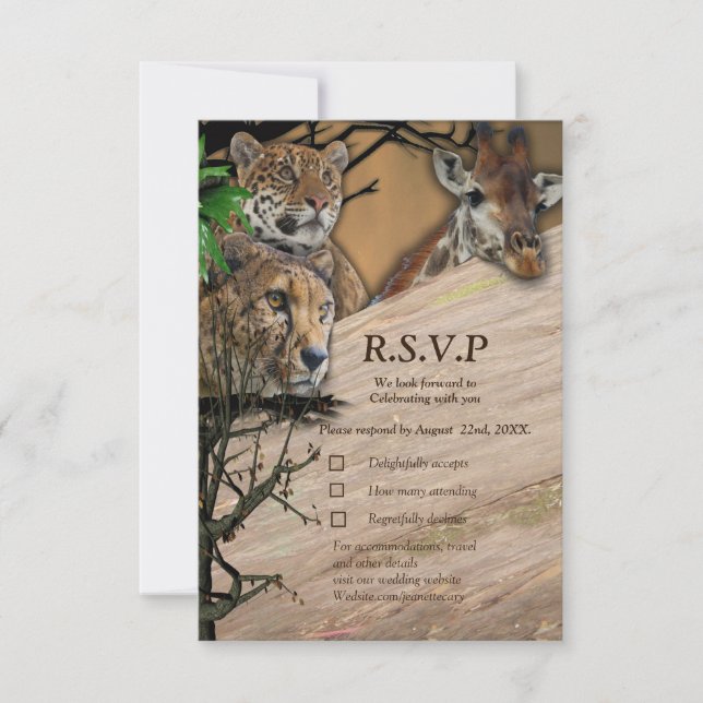 Safari Outdoor RSVP Card (Vorderseite)