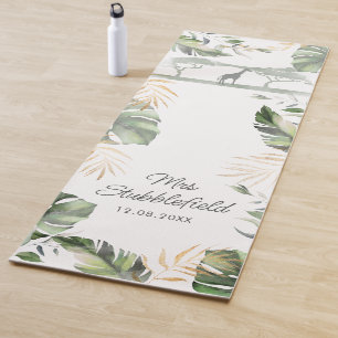 Safari-Palmenblätter Neuvermählte Botanische Schri Yogamatte