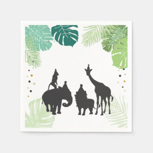 Safari-Papierservietten-Zoo-wildes Serviette