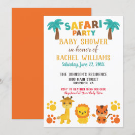 Safari Party Gender Neutral Baby Dusche Einladung