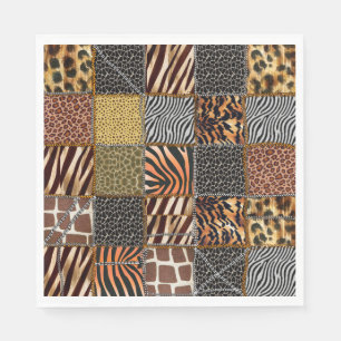 Safari Patchwork Paper Napkins Serviette