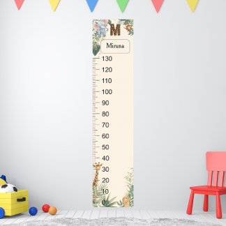 Safari Personalisierter Name Monogramm M Wachstums Poster