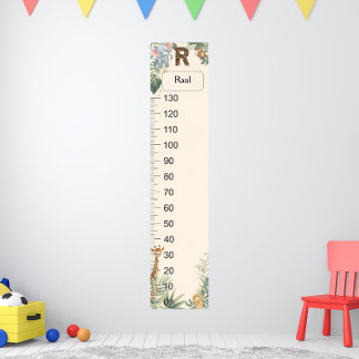 Safari Personalisierter Name Monogramm R Wachstums Poster