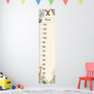 Safari Personalisierter Name Monogramm X Wachstums Poster