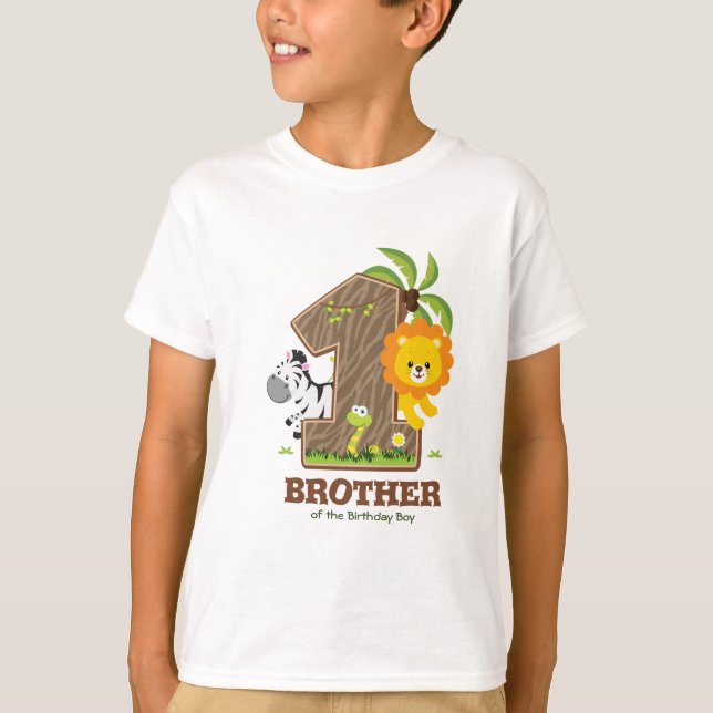 Safari personnalisé Tshirt d'anniversaire pour frè (Devant)