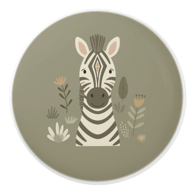 Safari Portrait Zebra ID1264 Keramikknauf (Vorderseite)