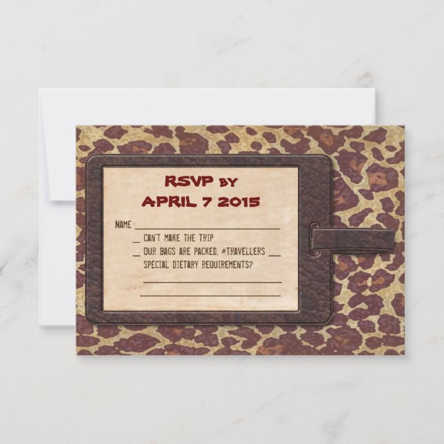 Safari RSVP-Karte RSVP Karte (Vorderseite)
