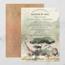 Safari Savanna Sahara Animals Baby Shooter by Mail Einladung