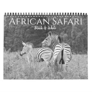 Safari Schwarz-Weiß 2026  Kalender