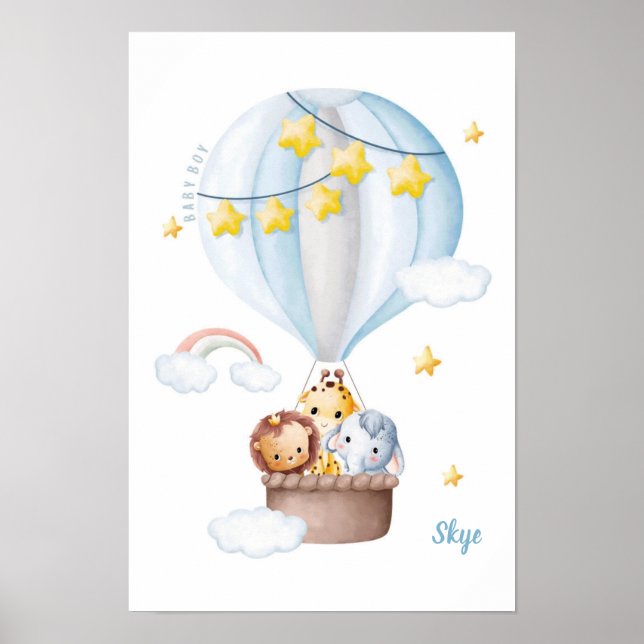 Safari Sky Dreamers individuell anpassbar Poster (Vorne)