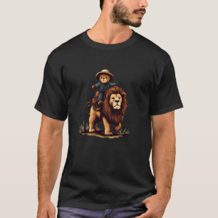 Safari-Spaß mit einem Teddybär auf einem Löwenkost T-Shirt