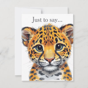 Safari Spirit Gepard Jungtier Mitteilungskarte