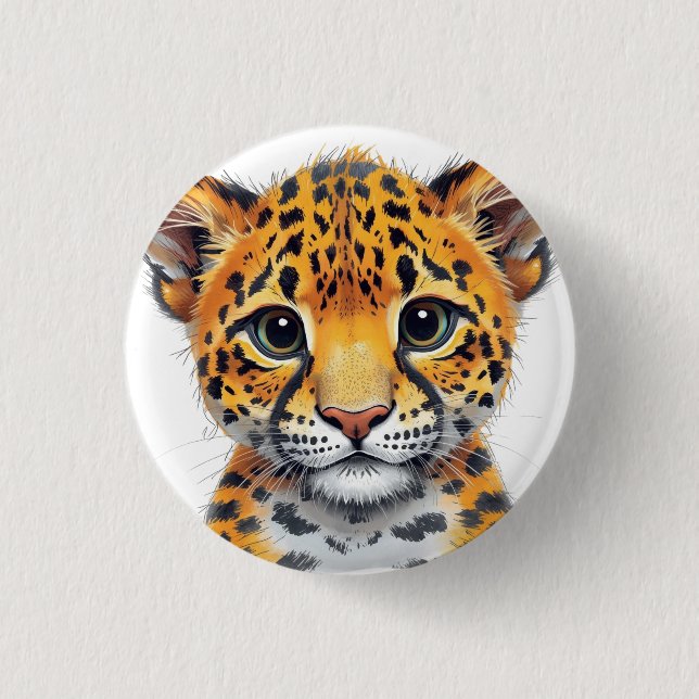 Safari Spirit Gepardjunges  Button (Vorderseite)