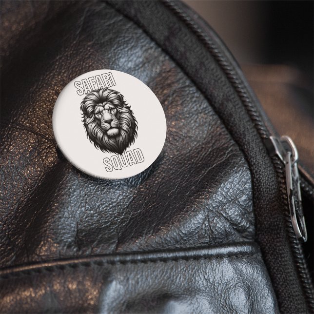 Safari Squad African Lion Head Zoo Adventure Button (Von Creator hochgeladen)
