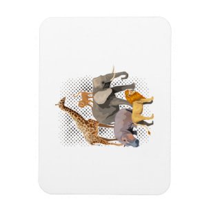 Safari Squad African Safari Tiere Funny Zoo Anim Magnet