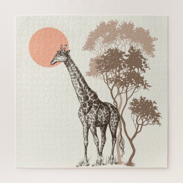 Safari Sunset Giraffe Naturlandschaft (Vertikal)