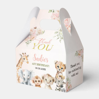 Safari Sweet Girl Floral Birthday  Geschenkschachtel
