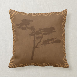 Safari-Thema-Akazien-Baum-Silhouette Kissen