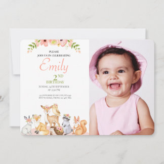 Safari Thema Baby Foto Geburtstag Einladung