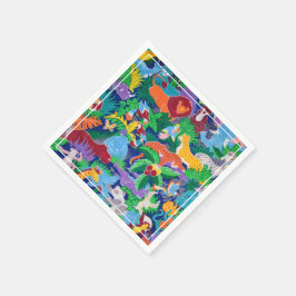 Safari Thema Birthday Rainbow Party Serviette