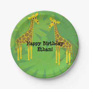 Safari Thema Geburtstag - Giraffen Pappteller