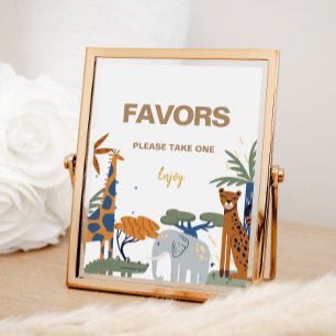 Safari Theme Birthday Fevor-Zeichen Poster
