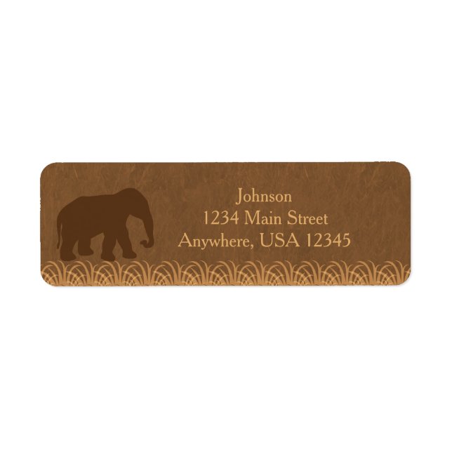 Safari Theme | Elefant Silhouette | PERSONALISIERT (Vorne)