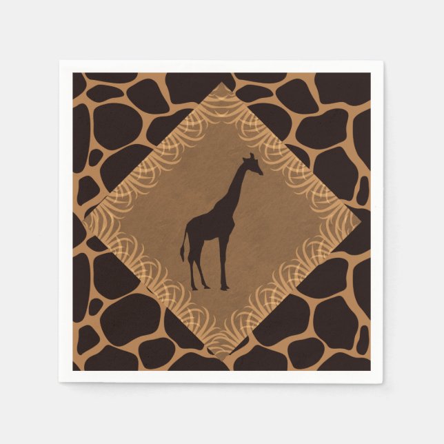 Safari Theme Giraffe Serviette (Vorderseite)
