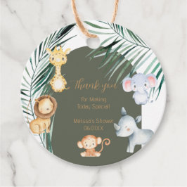 Safari Theme Vielen Dank für Ihre Unterstützung Ta Geschenkanhänger