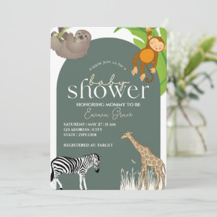 Safari Themed Baby Dusche Einladung