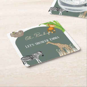 Safari Themed Baby Dusche Gefallen Untersetzer