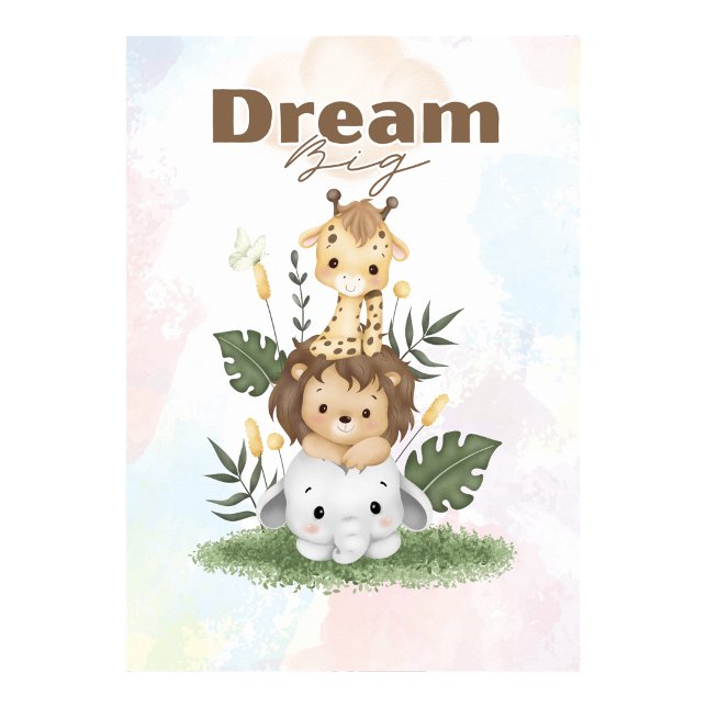  safari themed uplifting nursery wall poster (safari themed uplifting nursery wall poster)