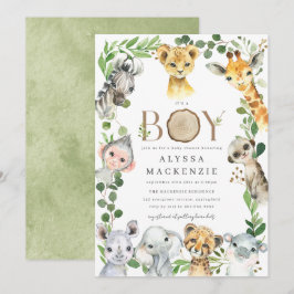 Safari-Tier-Baby-Shower-Einladung Einladung
