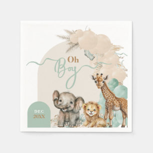 Safari Tier Boho Oh Boy Baby Dusche Serviette