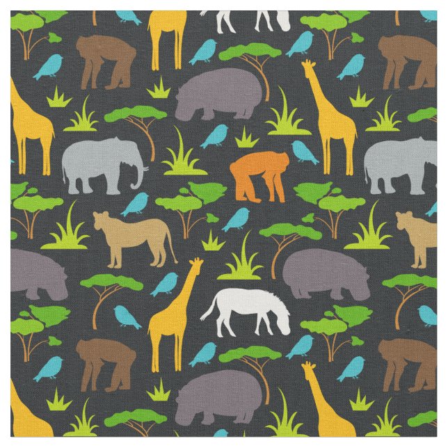 Safari-Tier-Druck-Gewebe Stoff (Nahaufnahme)