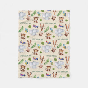 Safari-Tier-gemusterte Fleece-Decke Fleecedecke