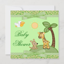 Safari-Tier-Gepard-Druck-Babyparty Einladung