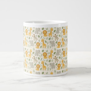 Safari-Tier-Kinderzimmer-Druck Jumbo-Tasse