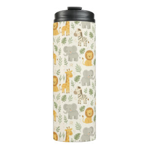 Safari-Tier-Kinderzimmer-Druck Thermosbecher
