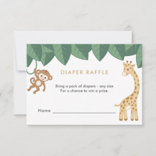Safari-Tier-Windelkreuz-Karte RSVP Karte
