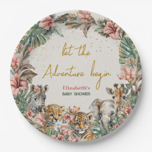 Safari Tierabenteuer Begin Baby Boy Dusche Pappteller