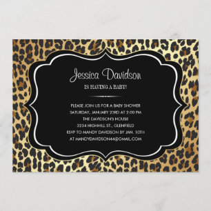 Safari-Tierdruck-Leopard-Babyparty-Einladung Einladung
