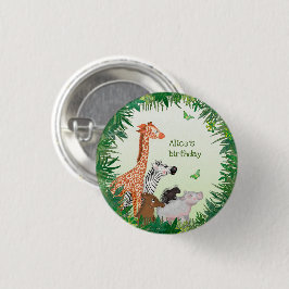 Safari-Tiere 3 cm Geburtstagsparty-Abzeichen Button
