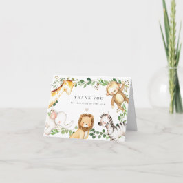 Safari-Tiere Baby Shower Dankeskarten Dankeskarte