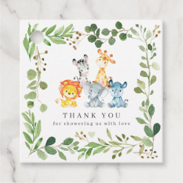 Safari-Tiere Baby Shower Favor Tags | Geschenkanhä Geschenkanhänger