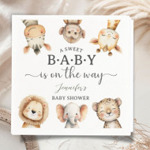 Safari-Tiere Baby Shower Geschlechtsneutraler Dsch