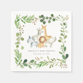 Safari-Tiere-Baby-Shower-Party-Papier-Servietten Serviette